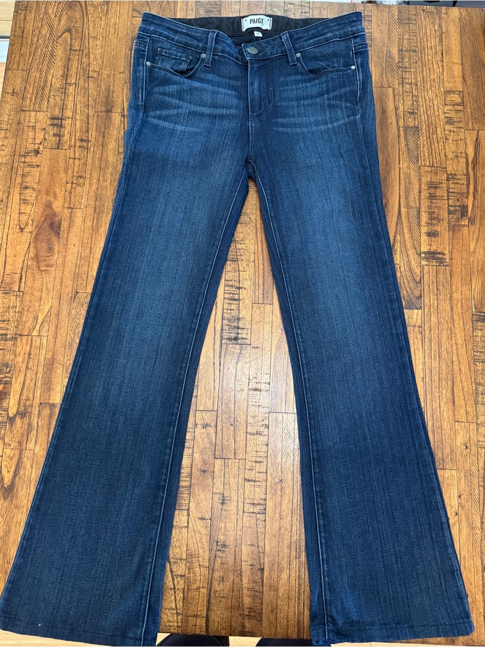 PAIGE Skyline Dark Blue Flare Jeans Size 28